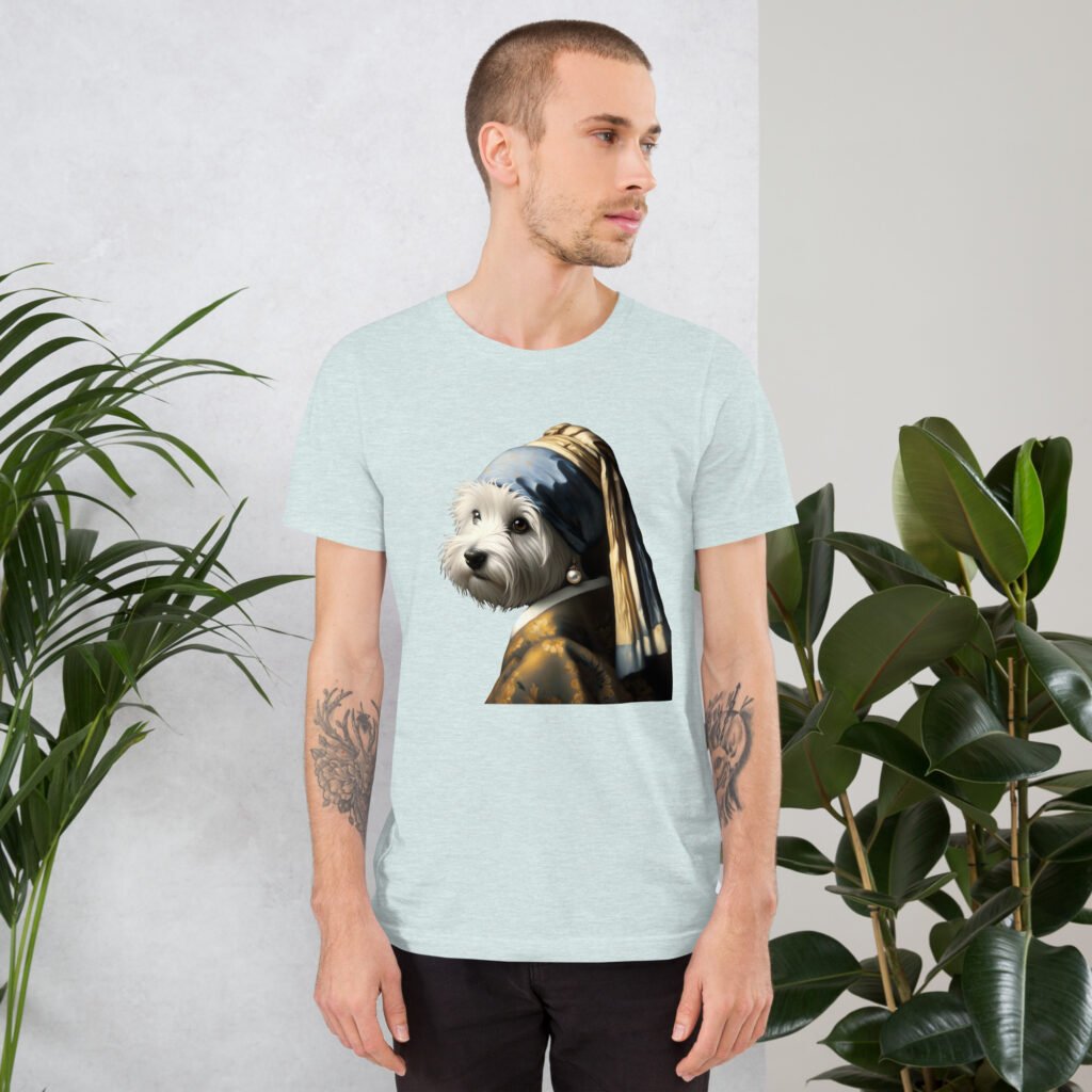 West Terrier with Pearl Earring – Unisex T-Shirt