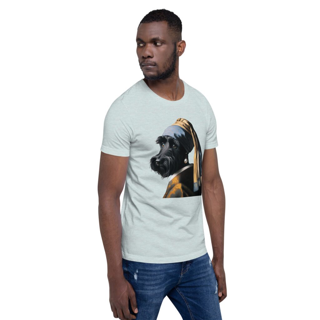 Scottish Terrier with Pearl Earring – Unisex T-Shirt