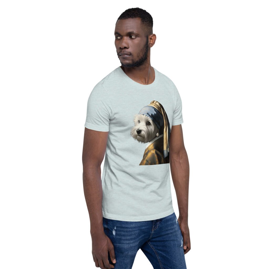 West Terrier with Pearl Earring – Unisex T-Shirt