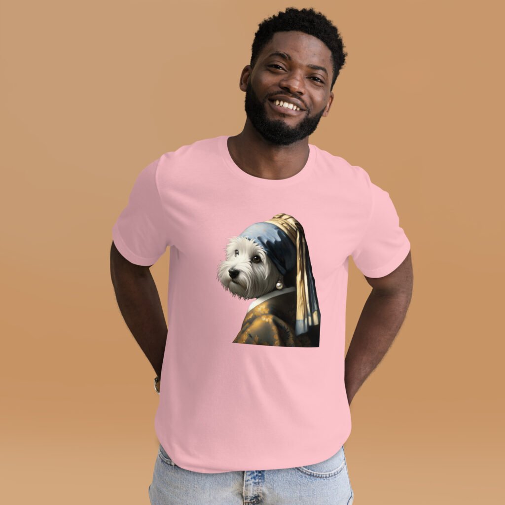 West Terrier with Pearl Earring – Unisex T-Shirt