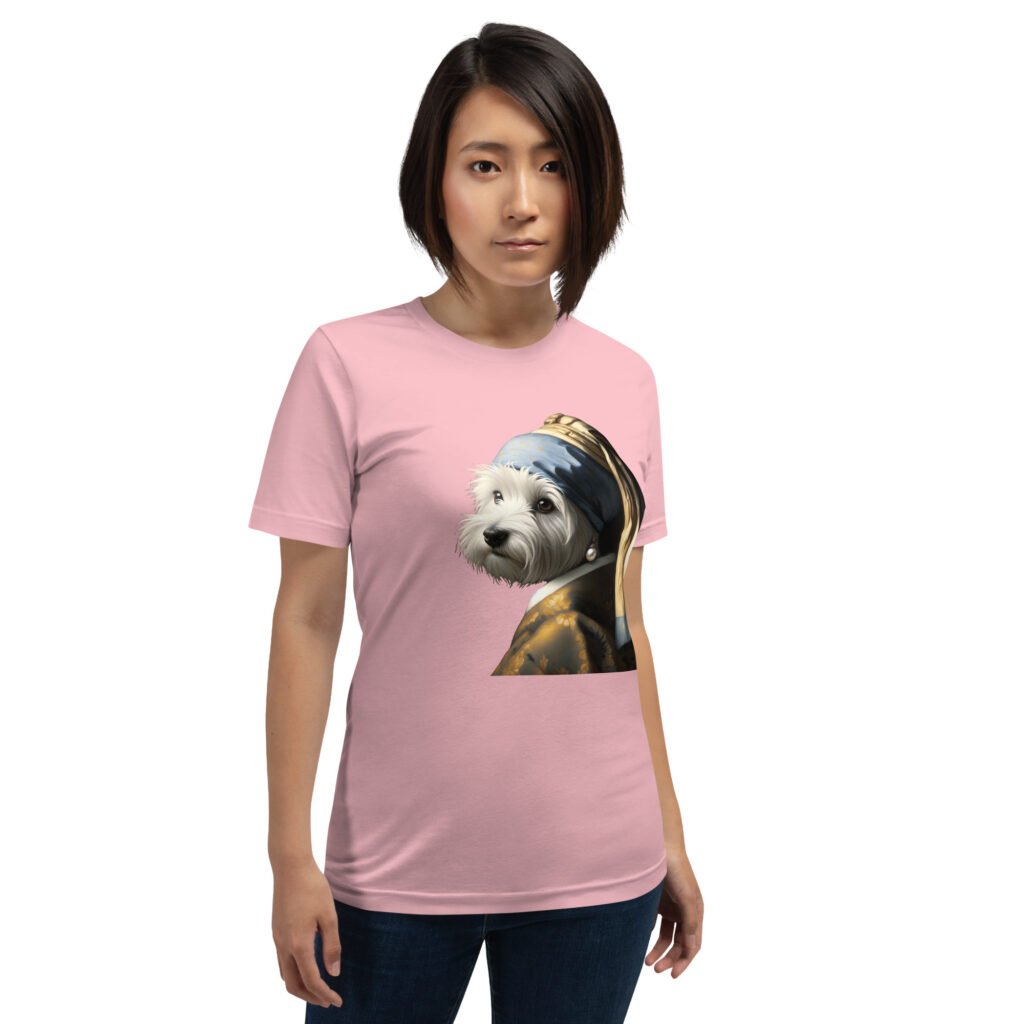 West Terrier with Pearl Earring – Unisex T-Shirt