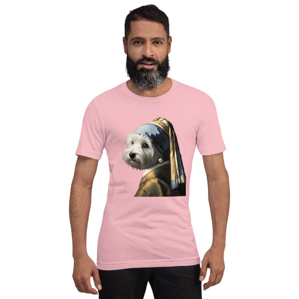 West Terrier with Pearl Earring – Unisex T-Shirt