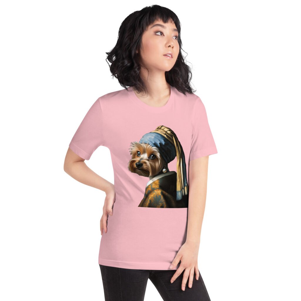 Yorkshire Terrier with Pearl Earring – Unisex T-Shirt