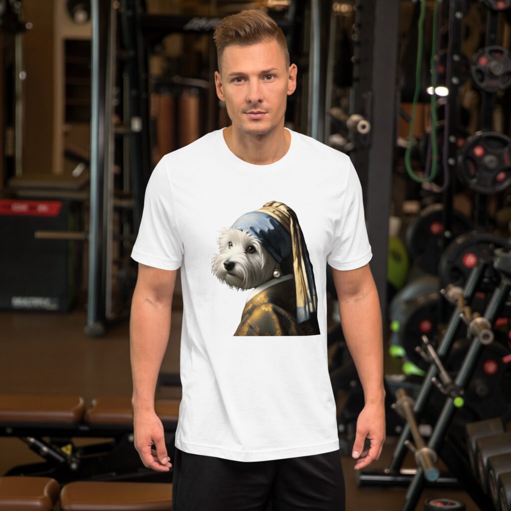 West Terrier with Pearl Earring – Unisex T-Shirt