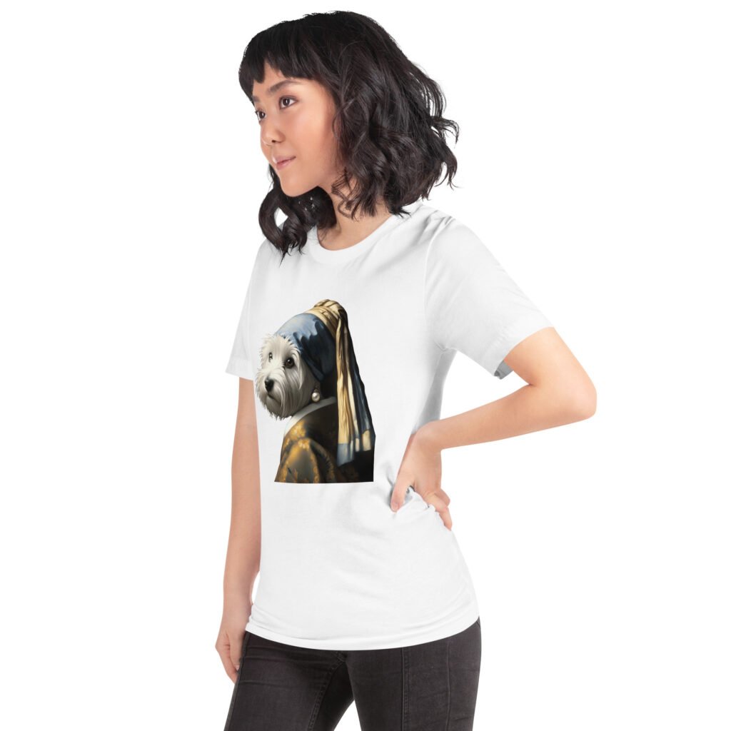 West Terrier with Pearl Earring – Unisex T-Shirt